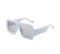 GGYTMQL Nuovi occhiali da sole quadrati 2025 moda scacchiera stampa sfumature occhiali da sole donna, Blu, Taglia unica