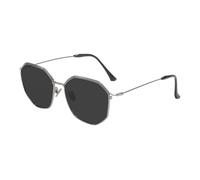 GGYTMQL Nuovo 2025 Moda Hexagon Uomini e Donne Grande Metallo Full Rim Doppio Ponte di Guida Occhiali Da Sole Per Lenti, Nero , Taglia unica