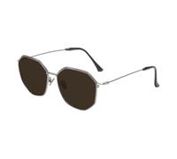 GGYTMQL Nuovo 2025 Moda Hexagon Uomini e Donne Grande Metallo Full Rim Doppio Ponte di Guida Occhiali Da Sole Per Lenti, Marrone, Taglia unica