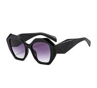 GGYTMQL Nuovo 2025 Retro Occhiali Da Sole Oversize Per Le Donne Irregolare Quadrato Telaio Occhiali Da Sole Tonalità UV400, Grigio, Taglia unica