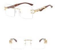 GGYTMQL Occhiali da sole da donna senza montatura quadrati moda popolare occhiali da sole senza montatura occhiali da sole da uomo sfumati da viaggio sfumature, Trasparente, Taglia unica