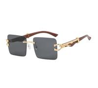 GGYTMQL Occhiali da sole da donna senza montatura quadrati moda popolare occhiali da sole senza montatura occhiali da sole da uomo sfumati da viaggio sfumature, Grigio Grigio, Taglia unica