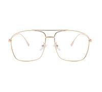 GGYTMQL Occhiali da sole in metallo con montatura quadrata gialla da donna alla moda con protezione UV occhiali da uomo vintage lenti, Occhiali Oro Mtyj113, Taglia unica