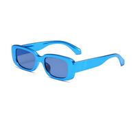 GGYTMQL Occhiali da sole rettangolari retrò di colore Tecnologia Sense Shades UV400, Blu, Taglia unica