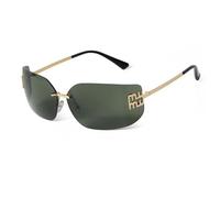GGYTMQL Occhiali da sole rettangolari senza montatura moda per le donne di lusso argento senza cornice occhiali da sole femminili UV400, C4, Taglia unica