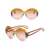 GGYTMQL Occhiali da Sole Signore Tela di Grandi Dimensioni con Tela Ovale retrò Occhiali da Uomo Uv400 Eyewear