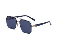 GGYTMQL Occhiali da sole vintage per gli uomini di lusso occhiali da sole da donna retrò quadrati senza montatura occhiali moda, C3, Taglia unica