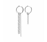 GGYTMQL Orecchini a Cerchio Asimmetrici Lunghi Asimmetrici 925 Gioielli Ladies Fashion Party Orecchini per Banchetti Orecchini di Fascia Alta