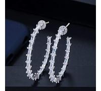 GGYTMQL Orecchini a Cerchio Giallo a Filo zircone cubico di Grandi Dimensioni.
