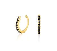 GGYTMQL Orecchini a Clip zirconi Neri per Donne squisite affascinanti Cuffie per Le Orecchie di Gioielli pendientes