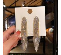 GGYTMQL Orecchini a Filo zircone per Il Regalo di Compleanno di Gioielli da Matrimonio da Donna