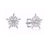 GGYTMQL Orecchini con Borchie di Fiocchi di Neve Bianchi Gioielli Zirconia cubici per Orecchini da Donna