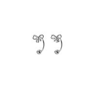 GGYTMQL Orecchini da Donna Sterling Silver Bellissimo Cravatta Romantico Perle da Papillon Eleganti Orecchini da Donna Orecchini di Moda Orecchini di Gioielli UI