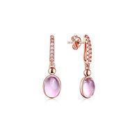 GGYTMQL Orecchini di Ibisco in 925 Orecchini ipoallergenici in Oro Rosa 18k in Argento Rosa