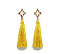 GGYTMQL Orecchini di Nappa Bohemia per Donne - Orecchini a Stella di Diamanti splendenti Stella e Orecchini marginali di Luna, Ciondolo di Moda Etnico Bohémien per Gift