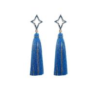 GGYTMQL Orecchini di Nappa Bohemia per Donne - Orecchini a Stella di Diamanti splendenti Stella e Orecchini marginali di Luna, Ciondolo di Moda Etnico Bohémien per Gift