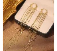 GGYTMQL Orecchini Lunghi per Le Perle intarsiate di Rhinestone per Le Donne Gioielli di Matrimonio Brithday Regalo