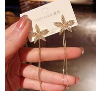 GGYTMQL Orecchini Lunghi per Le Perle intarsiate di Rhinestone per Le Donne Gioielli di Matrimonio Brithday Regalo