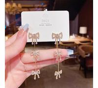 GGYTMQL Orecchini Lunghi Perla a Forma di Cuore Orecchini Eleganti Brillanti per Regali di Gioielli da Donna