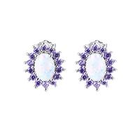GGYTMQL Orecchini Orecchini da Sposa per Bordi per Le Orecchie da Sposa per Le Orecchie di Alta Gamma di Orecchini a Blu Verde Viola