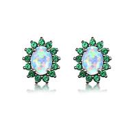 GGYTMQL Orecchini Orecchini da Sposa per Bordi per Le Orecchie da Sposa per Le Orecchie di Alta Gamma di Orecchini a Blu Verde Viola