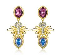 GGYTMQL Orecchini per borchie di cristalli di amore 925 Orecchini in argento sterling per eleganti orecchie da sposa delle donne