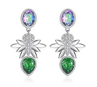 GGYTMQL Orecchini per borchie di cristalli di amore 925 Orecchini in argento sterling per eleganti orecchie da sposa delle donne