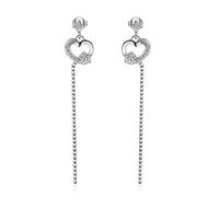 GGYTMQL Orecchini per Donne, Orecchini a Forma di Orecchio a Forma di zircone a Forma di Cuore Cuffia a Forma di Orecchio ipoallergenico, Vassoio,