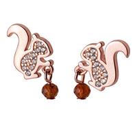 GGYTMQL Orecchini per Donne, Orecchini S925 Formale Diamond Diamond Scorsetto Scorsetto personalità Mouser Pink Mouser