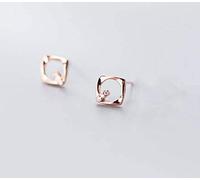 GGYTMQL Orecchini per Donne, S925 Orecchini di Design Quadrati Geometrici della personalità Coreana.