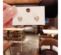 GGYTMQL Orecchini zirconi Viola a Forma di Cuore per Il Regalo di Compleanno di Gioielli da Sposa da Donna