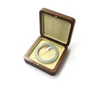 GGYTMQL Organizzatore di collana Organizzatore a ciondolo scatola di collana scatola di fodera in noce nera Bracciale in legno solido Box di imballaggio del braccialetta (10,5*10,5*3,8 cm) scatola di