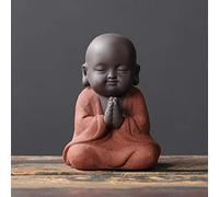 GGYTMQL Ornament Sculpture 9cm Buddha Statues Buddhism Piccolo Monk Figurine Statuette Feng Shui Ceramica Club Club GioMantico Decorazione