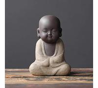 GGYTMQL Ornament Sculpture 9cm Buddha Statues Buddhism Piccolo Monk Figurine Statuette Feng Shui Ceramica Club Club GioMantico Decorazione