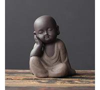 GGYTMQL Ornament Sculpture 9cm Buddha Statues Buddhism Piccolo Monk Figurine Statuette Feng Shui Ceramica Club Club GioMantico Decorazione