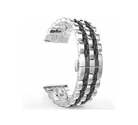 GGYTMQL Orologi Cinghia Adatto alla Cinturino da Braccialetto in Metallo Intelligente, Adatto per Cinturino in Acciaio Inossidabile Intercambiabile da 20 mm da 22 mm /20 mm/Argento Nero