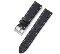 GGYTMQL Pelle a doppia faccia da 18 mm 20mm 22 mm 24 mm di orologio da orologio da orologio da orologio da orologio da donna Accessori per orologi neri gialli (d, 24 mm)