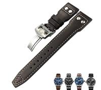 GGYTMQL Per il pilota IWC Mark Portugieser Portofino Watchbands 20mm 21mm 22mm in pelle cinghia orologio marrone Black Watch Band for Men Bracciale