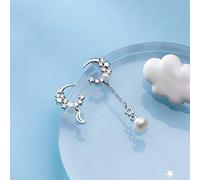 GGYTMQL per Orecchini S925 Donne Stella in Stile Coreano Diamond Moon