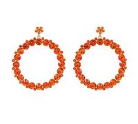 GGYTMQL personalità Femminile Rinestone Gioielli personalità Geometrica Orecchini a Sospensione Rotonda Orecchini da Donna Orecchini da Donna
