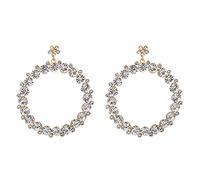GGYTMQL personalità Femminile Rinestone Gioielli personalità Geometrica Orecchini a Sospensione Rotonda Orecchini da Donna Orecchini da Donna