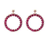 GGYTMQL personalità Femminile Rinestone Gioielli personalità Geometrica Orecchini a Sospensione Rotonda Orecchini da Donna Orecchini da Donna