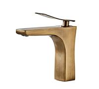 GGYTMQL Pespa per bagno Gold Gold Raccontento rubinetto caldo e freddo Tre fori miscelatore per lavello da 8 pollici Nickel nero (pennello oro)