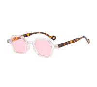 GGYTMQL Piccoli Occhiali da Sole Quadrati Donna Vintage Retro Punk Sun Framo di Occhiali in poligono di Lusso Femmina