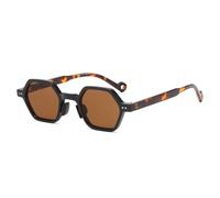 GGYTMQL Piccoli Occhiali da Sole Quadrati Donna Vintage Retro Punk Sun Framo di Occhiali in poligono di Lusso Femmina