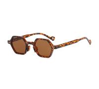 GGYTMQL Piccoli Occhiali da Sole Quadrati Donna Vintage Retro Punk Sun Framo di Occhiali in poligono di Lusso Femmina