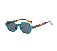 GGYTMQL Piccoli Occhiali da Sole Quadrati Donna Vintage Retro Punk Sun Framo di Occhiali in poligono di Lusso Femmina