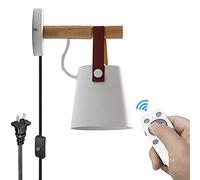 GGYTMQL Plug di Applique da Parete da 1 Pacchetto , Smart Remote Control Lampada da Parete Apparecchiatura 10w 800lm Luce a Parete , con Plug nel Cavo , Illuminazione a Parete digabile interva