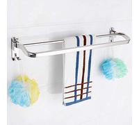 GGYTMQL Porta di Asciugamani, Asciugamano a Doppia Barra da Asciugamano a Parete in Acciaio Inossidabile Porta da Bagno Porta da Bagno Porta Asciugamano per Cucina o Bagno/Decorazione da 60 cm