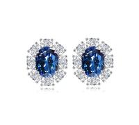 GGYTMQL Prodotti da Ragazza 4 Orecchini a Perno di Moissanite per Donne D Colore S925 Sterling Silver Lab Creato Orecchini a Perno di Diamanti squisiti Elegante Design Ovale Perfetto per i Regali per
